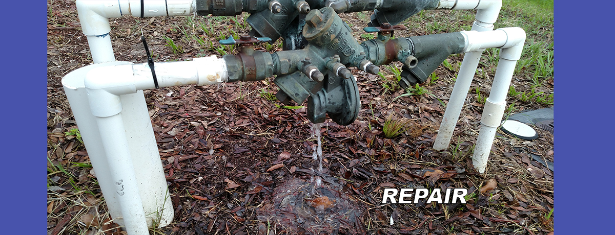 Notice the leaking valve.  Deland's Prestige plumber is certified for all backflow testing and repairs.  